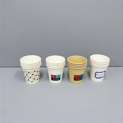 Cupáin Páipéir In-bhithdhíghrádaithe ar Mhéid Bheaga 3 Oz Balla Aonair Ø55